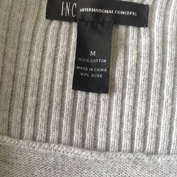 INC cotton cardigan - grey - Picture 6 of 8
